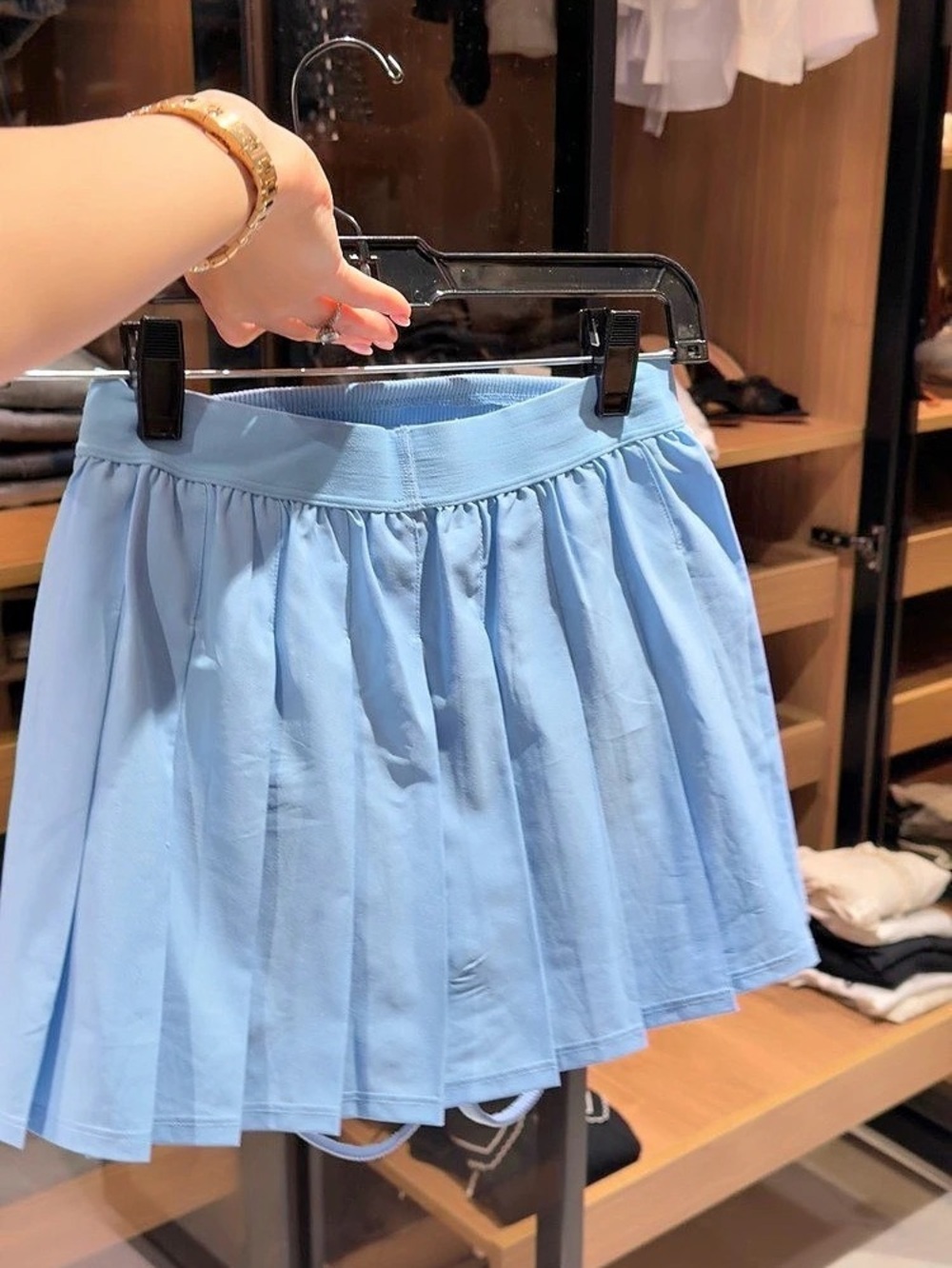 alo Blue Pleated Mini Skirt Size XS Like New